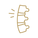 gold spinal cord injury icon