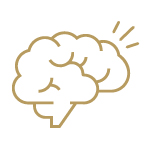 gold traumatic brain injury icon